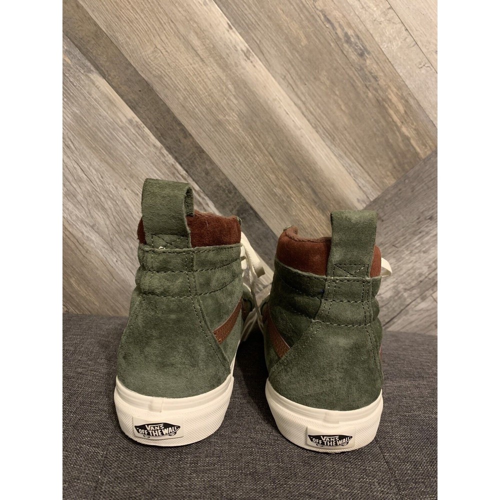 VANS SK8-HI MTE US MEN'S SIZE 8.5 WOMENS SIZE 10 DEEP LICHEN GREEN ROOT BROWN - Picture 5 of 10